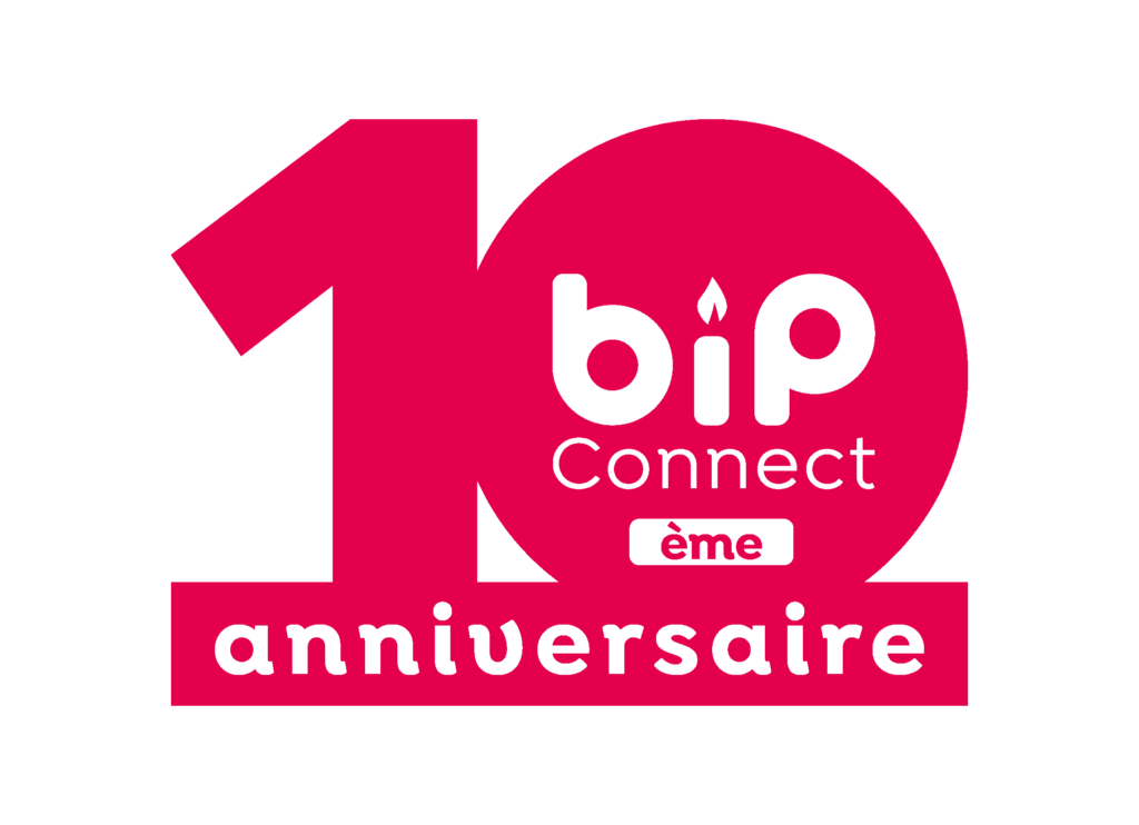 logo 10 ans téléassistance Bip Connect